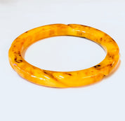 Vintage Bangle, Bakelite Bangle, Etched Bakelite, Banana Bakelite, Rotten Banana Bakelite, Vintage Jewelry, Unique Bracelet, Banana, Bangle