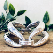 Vintage Bracelet, Bangle Bracelet, Hinged Bracelet, Vintage Jewelry, Silver Bracelet, Statement Jewelry, Cut Out Bracelet, Unique, Rare, 925