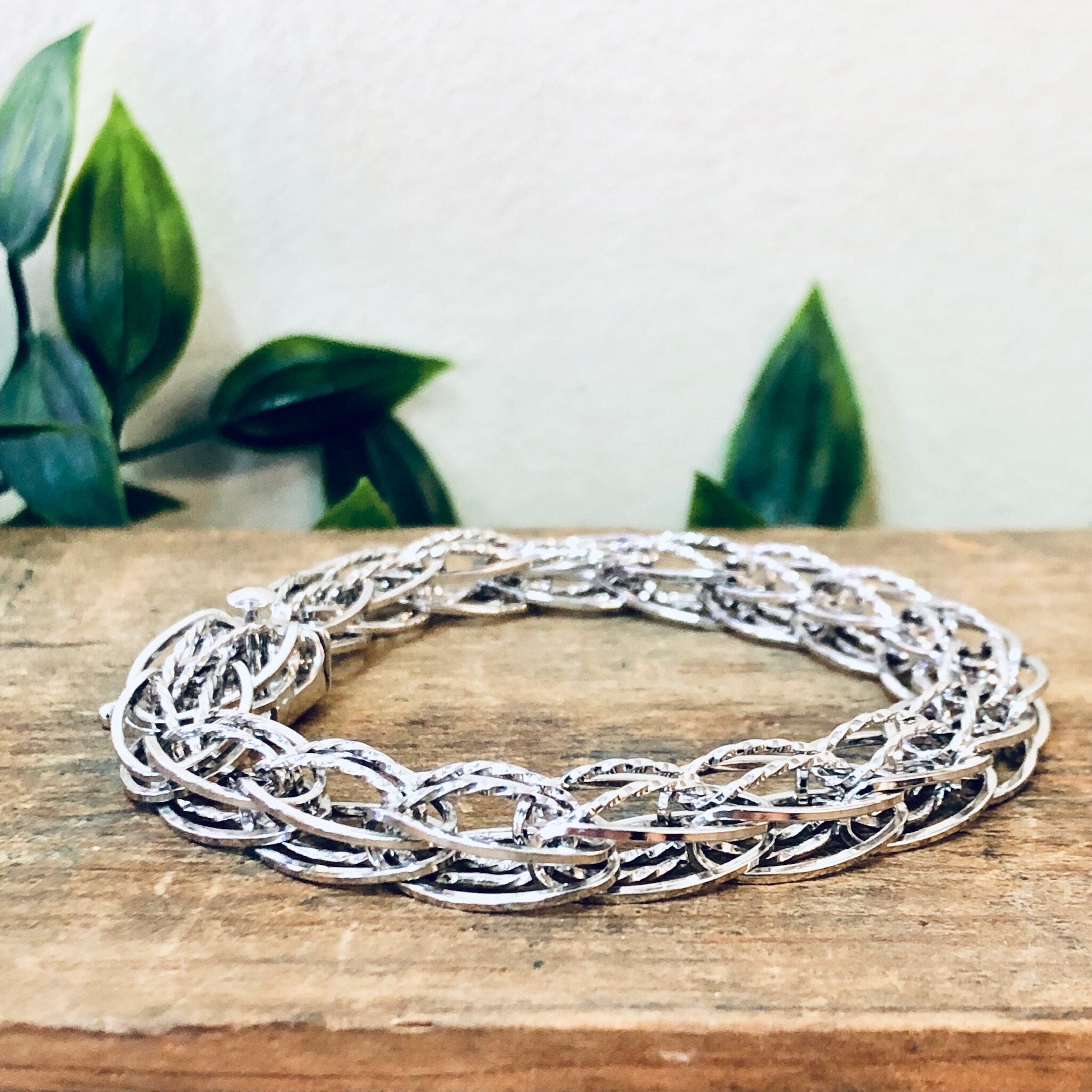 Vintage Bracelet, Silver Bracelet, Link Bracelet, Chain Bracelet, Vintage Jewelry, Simple Jewelry, Sterling Bracelet, 925 Bracelet, Unique