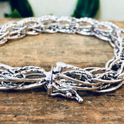 Vintage Bracelet, Silver Bracelet, Link Bracelet, Chain Bracelet, Vintage Jewelry, Simple Jewelry, Sterling Bracelet, 925 Bracelet, Unique