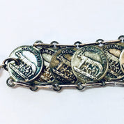 Vintage Coins, Coin Bracelet, SPQR Coins, Italy Rome Coins, Italian Souvenir, Souvenir Bracelet, Silver Coins, Coin Jewelry, Romulus, Remus