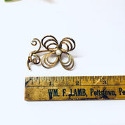 Vintage Brooch, Flower Brooch, Flower Jewelry, Vintage Pin, Gold Filled Pin, Vintage Jewelry, Pearl Pin, Costume Jewelry, Unique Brooch, Pin