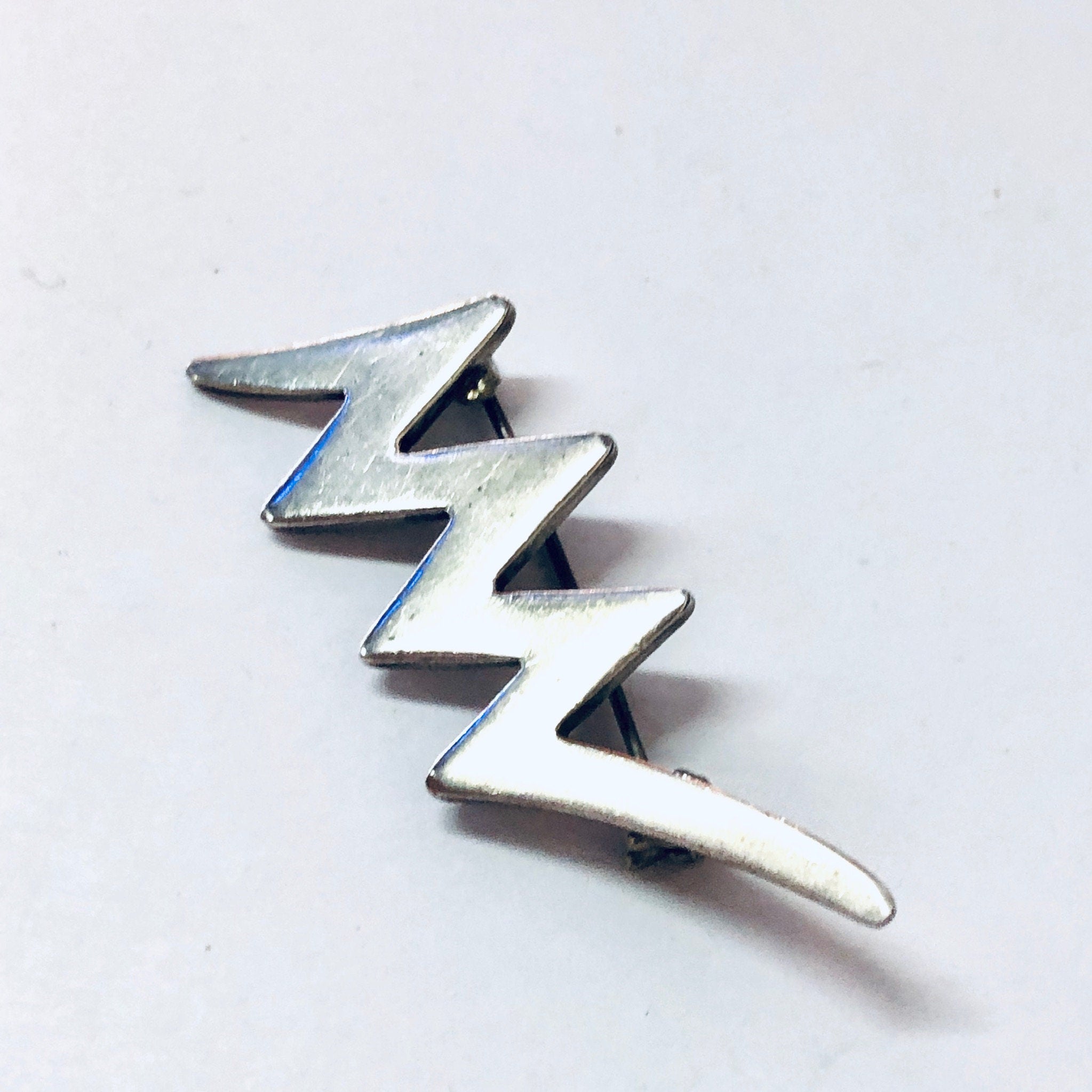 Vintage Brooch, Silver Brooch, Vintage Pin, Zig Zag Brooch, Vintage Jewelry, Lightning Design, Lightning Bolt, Unique Pin, 925 Brooch