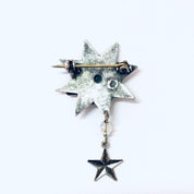 Vintage Brooch, Silver Pin, Saturn Brooch, Star Pin, Outer Space, Unique Jewelry, Planet Jewelry, Vintage Jewelry, Silver Brooch, 925 Brooch