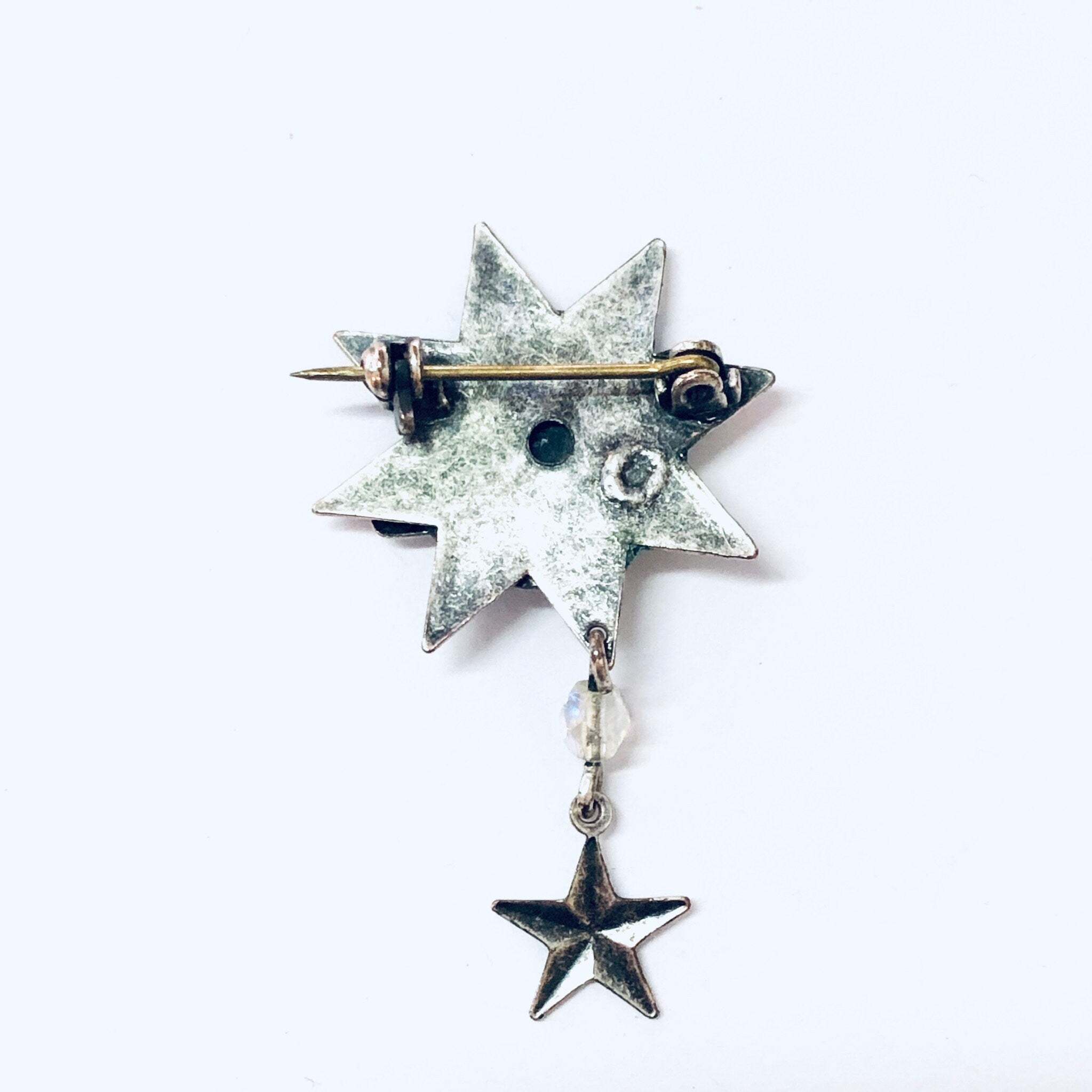 Vintage Brooch, Silver Pin, Saturn Brooch, Star Pin, Outer Space, Unique Jewelry, Planet Jewelry, Vintage Jewelry, Silver Brooch, 925 Brooch