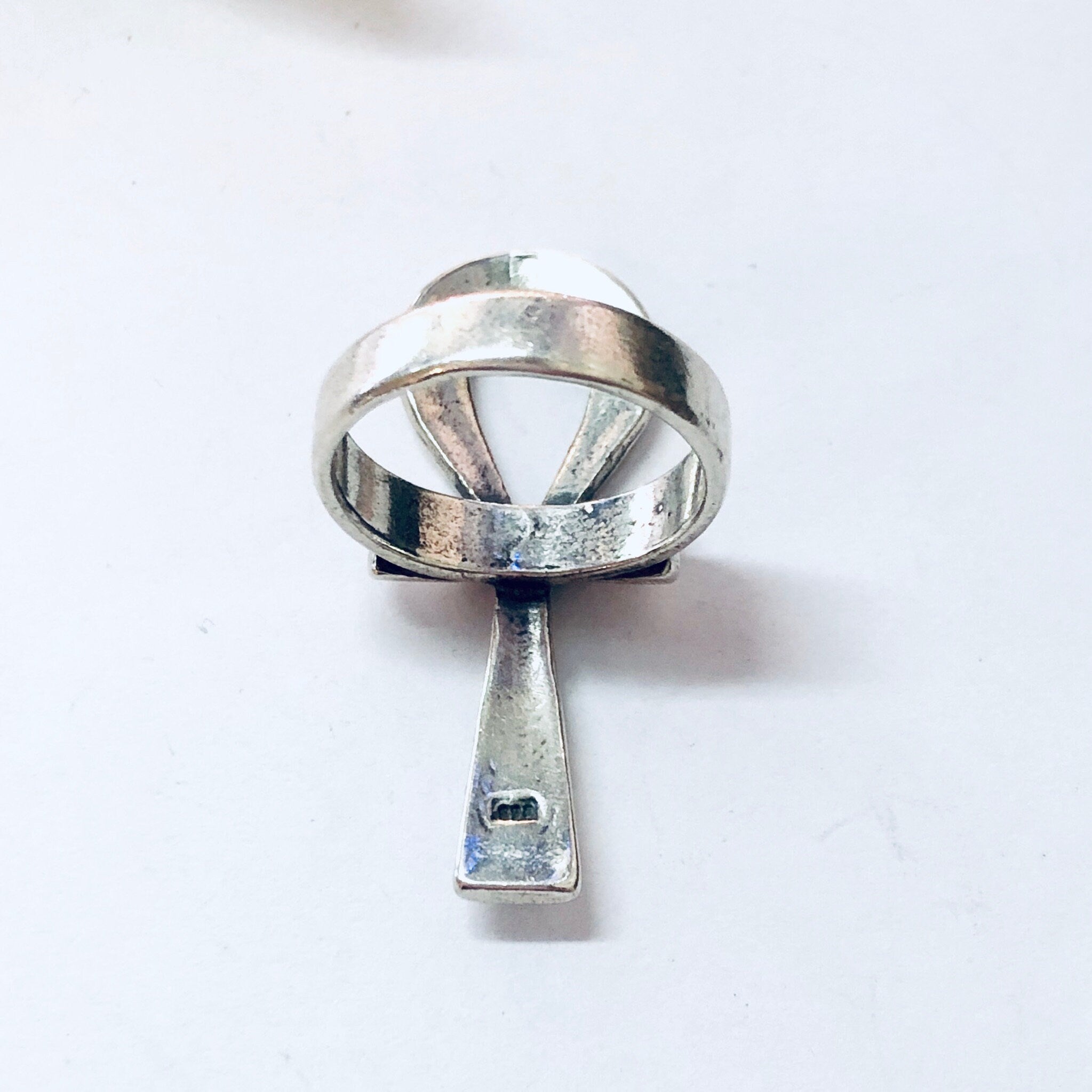 Vintage Ring, Silver Ring, Ankh Ring, Ankh Jewelry, Symbol of Life, Egyptian Symbol, Vintage Jewelry, Statement Ring, Big Ring, 925 Ring