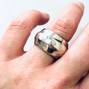 Vintage Ring, Silver Ring, Thick Band, Band Ring, Abstract Jewelry, Simple Ring, Stacking Ring, Unique Ring, 925 Ring, Statement Jewelry