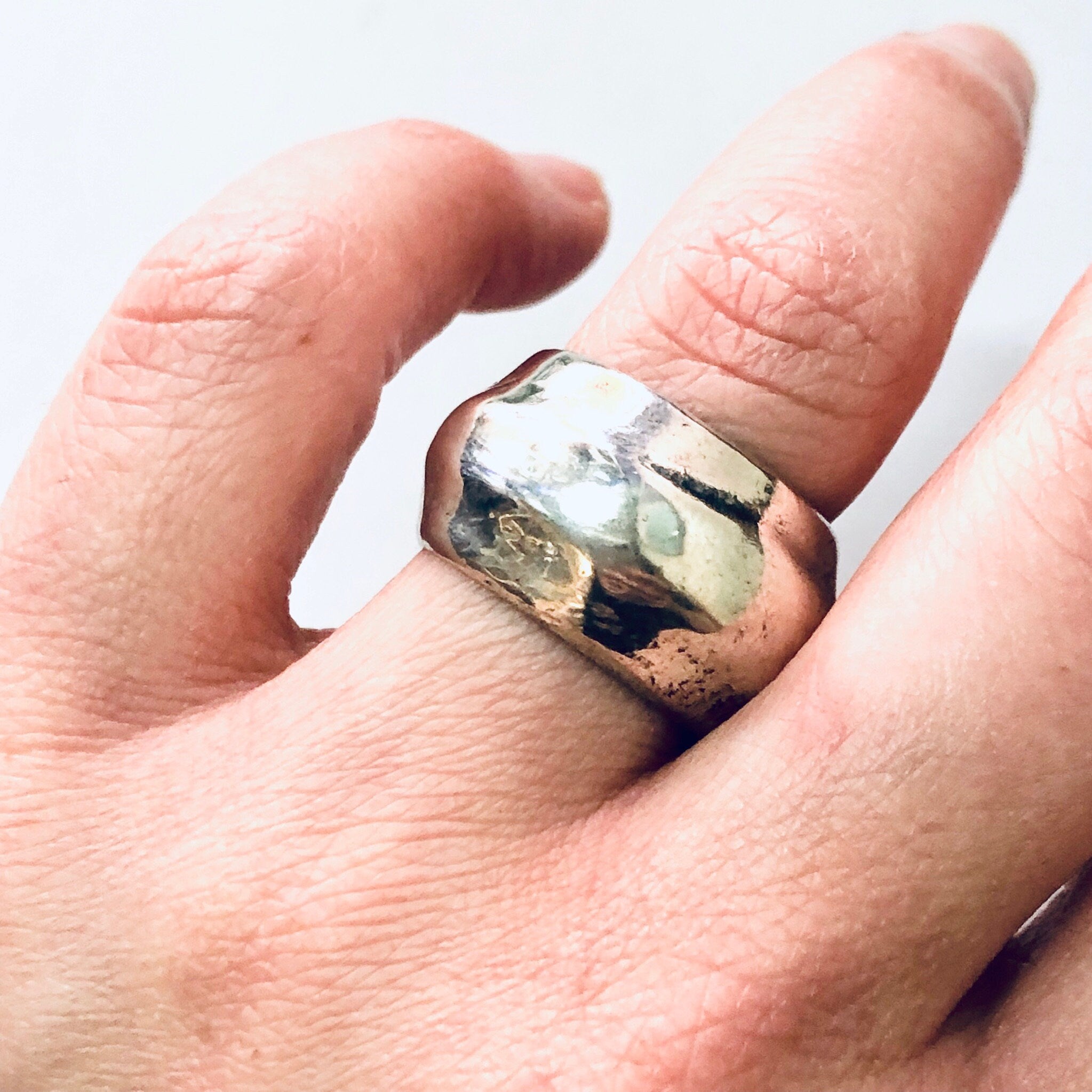 Vintage Ring, Silver Ring, Thick Band, Band Ring, Abstract Jewelry, Simple Ring, Stacking Ring, Unique Ring, 925 Ring, Statement Jewelry