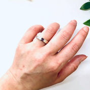 Vintage Ring, Silver Ring, Simple Jewelry, Minimalist Ring, Pink stone, Silver and Pink, Stacker Ring, Vintage Jewelry, Thin Band, 925 Ring