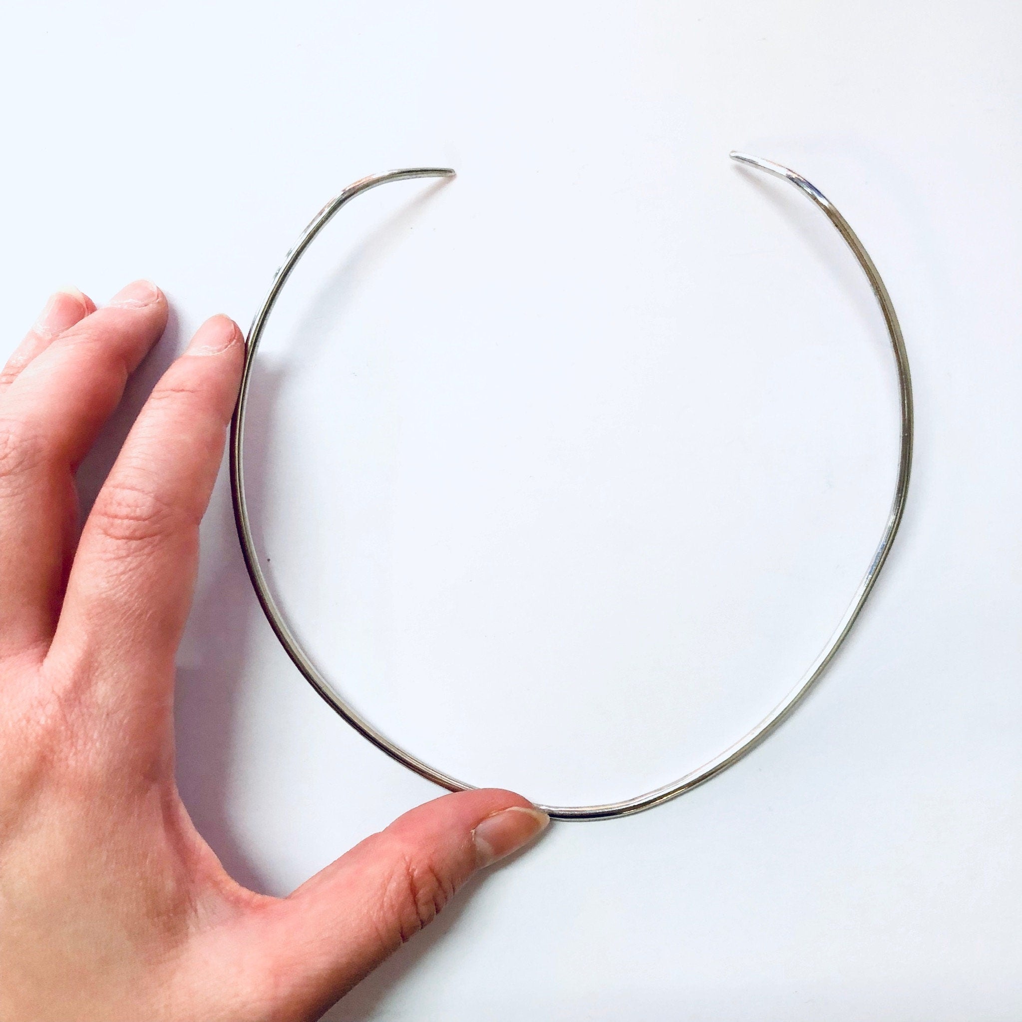 Vintage Choker, Silver Choker, Vintage Necklace, Simple Jewelry, Minimalist Style, Boho Jewelry, Hippie Vibes, Sleek Necklace, Vintage 925