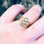 Vintage Ring, Gold Ring, 18K Gold, 18K Yellow Gold, Yellow Gold Ring, Knot Ring, Three Band Ring, Vintage Jewelry, Unique Jewelry, 18K Gold