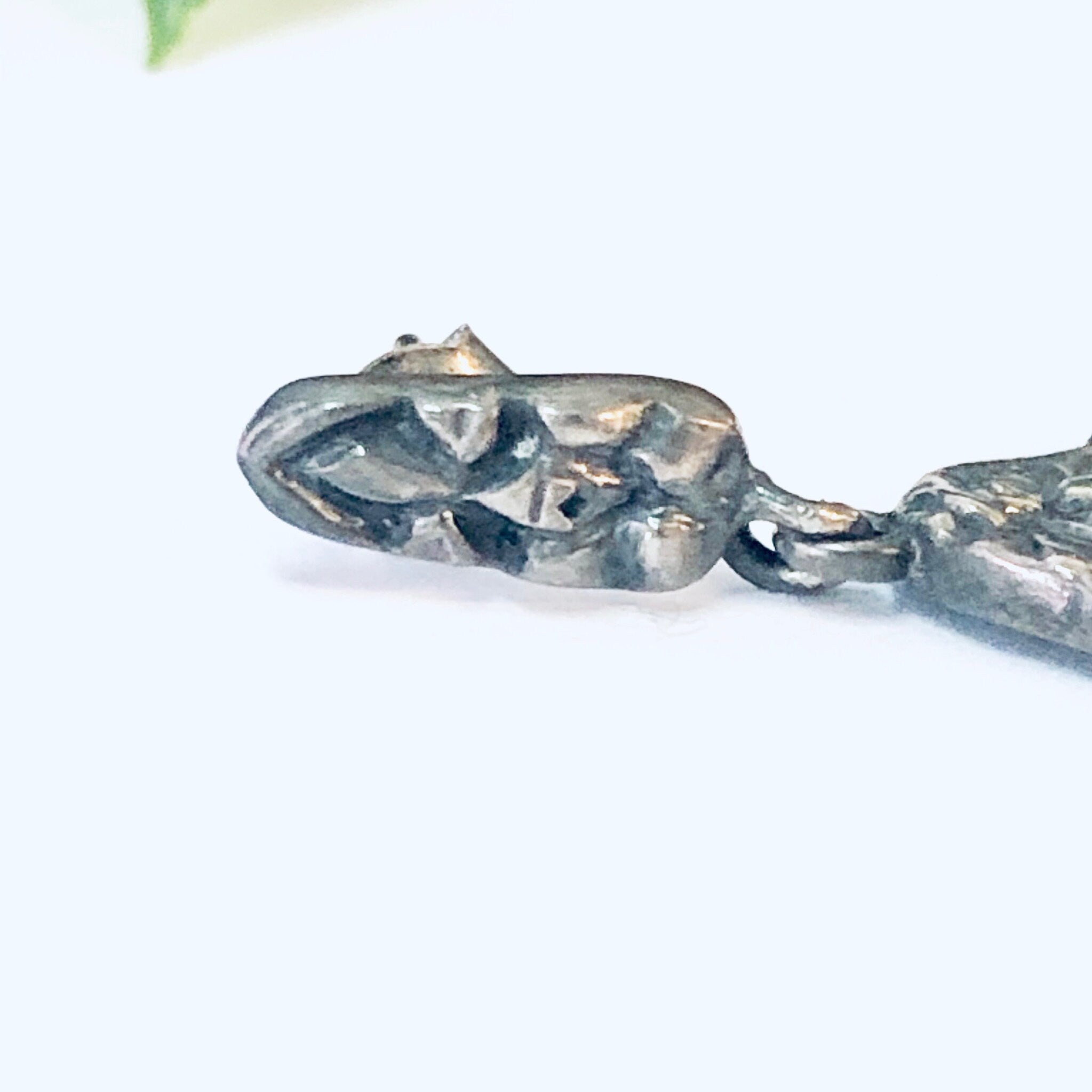 Vintage Earrings, Silver Earrings, Figural Jewelry, Art Nouveau Style, Lady Earrings, Unique Jewelry, Dangle Earrings, Vintage Jewelry, 925