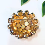 Vintage Brooch, Rhinestone Brooch, Dome Pin, Vintage Pin, Rhinestone Pin, Vintage Jewelry, Unique Jewelry, Round Brooch, Statement Jewelry