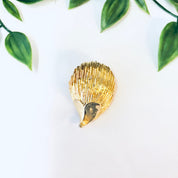 Hedgehog Brooch, Vintage Jewelry, Gold Toned Brooch, Animal Pin, Animal Jewelry, Hedgehog, Vintage Pin, Unique Jewelry, Costume Jewelry,
