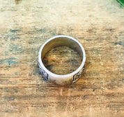 Vintage Silver Ring, Band Ring, Floral Design, Flower Ring, Vintage Jewelry, Sterling Ring, Thick Band, Unique Jewelry, Floral Ring, 925