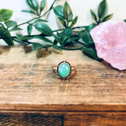 Vintage Ring, Gold Ring, 10 Karat Gold, 10k Gold Ring, Yellow Gold Ring, Green Stone, Green Jewelry, Gold, Light Green, Vintage Jewelry
