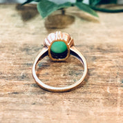Vintage Ring, Gold Ring, 10 Karat Gold, 10k Gold Ring, Yellow Gold Ring, Green Stone, Green Jewelry, Gold, Light Green, Vintage Jewelry