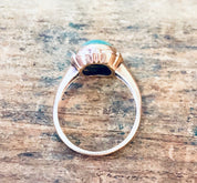 Vintage Ring, Gold Ring, 10 Karat Gold, 10k Gold Ring, Yellow Gold Ring, Green Stone, Green Jewelry, Gold, Light Green, Vintage Jewelry