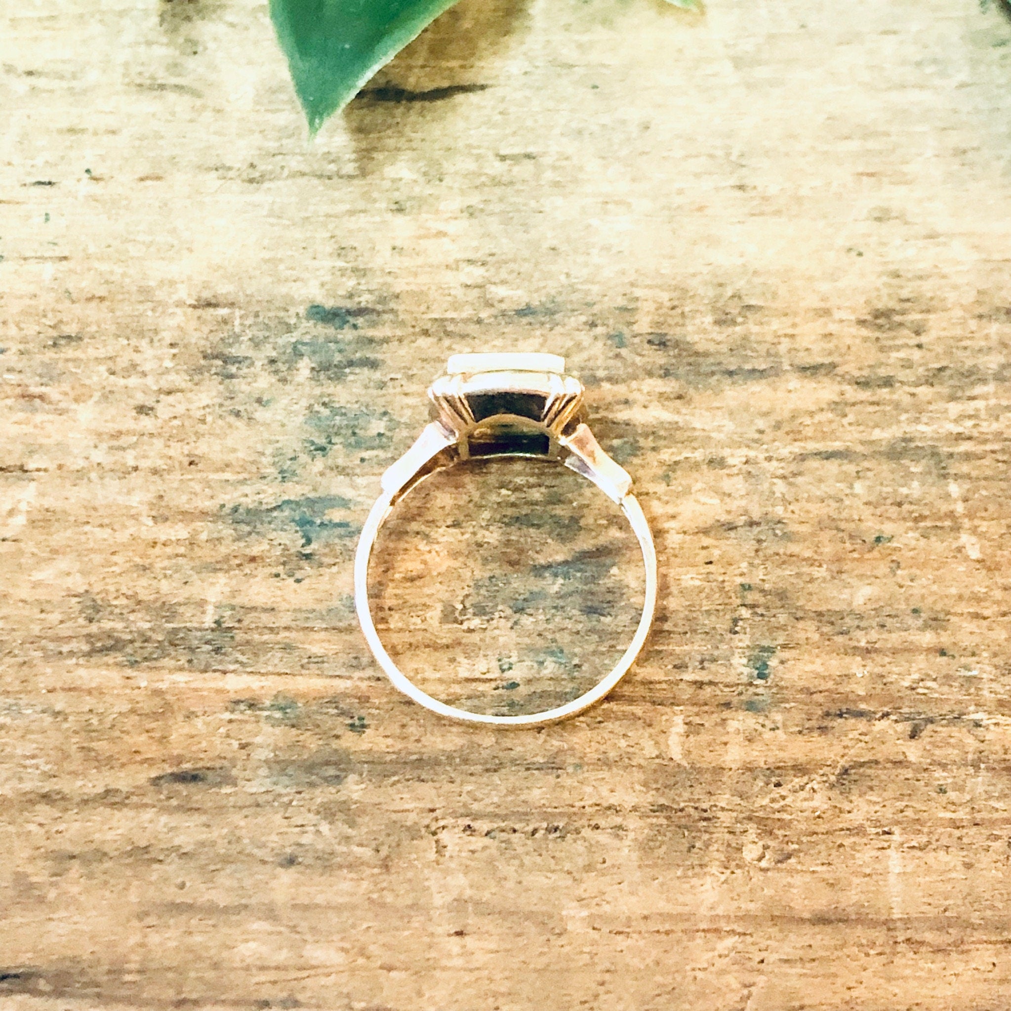Vintage Ring, Gold Ring, 10 Karat Gold, 10K Gold Ring, Engagement Jewelry, Vintage Jewelry, Emerald Ring, Green and Gold, Promise Ring, Gold