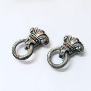 Vintage Earrings, Clip On Earrings, Door Knocker Earrings, Retro Jewelry, Costume Jewelry, Vintage Jewelry, Statement Earrings, Silver Toned