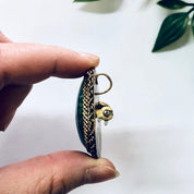 Vintage Brooch, Silver Brooch, Made in Israel, Blue stone, Green Stone, Gold Plated Silver, Vintage Pendant, Vintage Necklace, Unique Stone