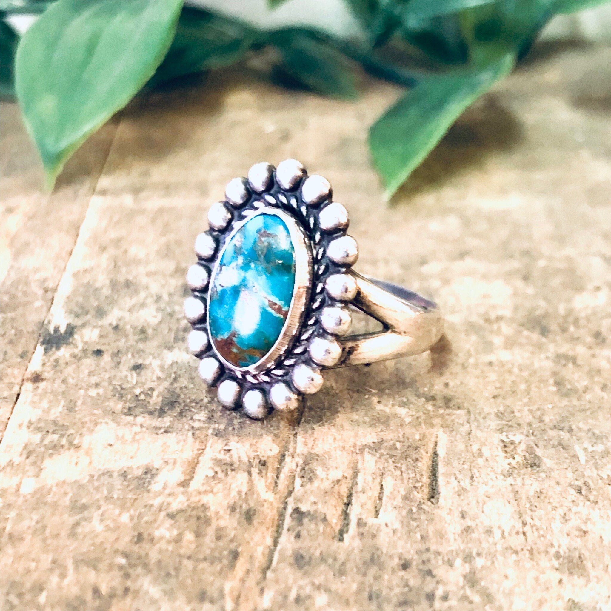 Vintage Ring, Silver Ring, Turquoise Ring, Southwestern Jewelry, Boho Jewelry, Bohemian Style, Vintage Jewelry, Unique Ring, Green, Blue,