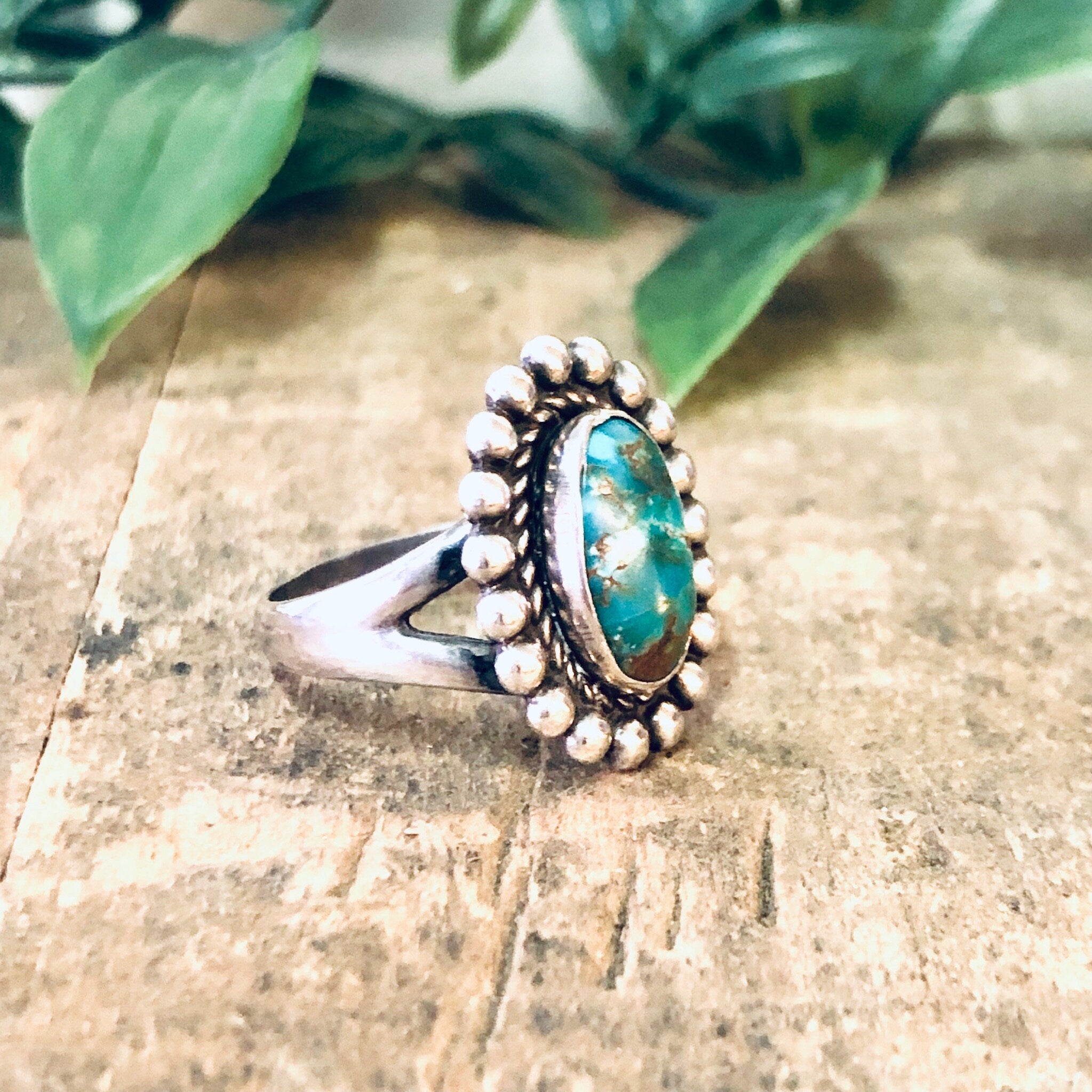 Vintage Ring, Silver Ring, Turquoise Ring, Southwestern Jewelry, Boho Jewelry, Bohemian Style, Vintage Jewelry, Unique Ring, Green, Blue,