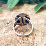 Vintage Ring, Silver Ring, Turquoise Ring, Southwestern Jewelry, Boho Jewelry, Bohemian Style, Vintage Jewelry, Unique Ring, Green, Blue,