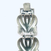 Vintage Bracelet, Link Bracelet, Vintage Jewelry, Statement Jewelry, Silver Toned Bracelet, Costume Jewelry, Cut Out Bracelet, Unique