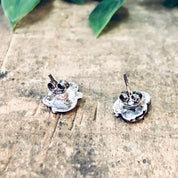 Vintage Earrings, Silver Earrings, Coral Earrings, Stud Earrings, Vintage Jewelry, Silver and Orange, Coral Jewelry, Southwestern Jewelry,