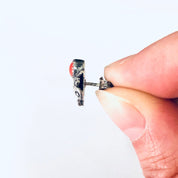 Vintage Earrings, Silver Earrings, Coral Earrings, Stud Earrings, Vintage Jewelry, Silver and Orange, Coral Jewelry, Southwestern Jewelry,
