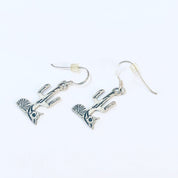 Vintage Earrings, Dangle Earrings, Cactus Jewelry, Taxidermy Jewelry, Vintage Jewelry, Silver Earrings, Cactus Earrings, 925 Earrings,
