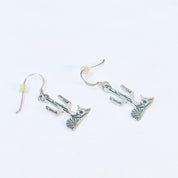 Vintage Earrings, Dangle Earrings, Cactus Jewelry, Taxidermy Jewelry, Vintage Jewelry, Silver Earrings, Cactus Earrings, 925 Earrings,