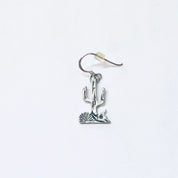 Vintage Earrings, Dangle Earrings, Cactus Jewelry, Taxidermy Jewelry, Vintage Jewelry, Silver Earrings, Cactus Earrings, 925 Earrings,