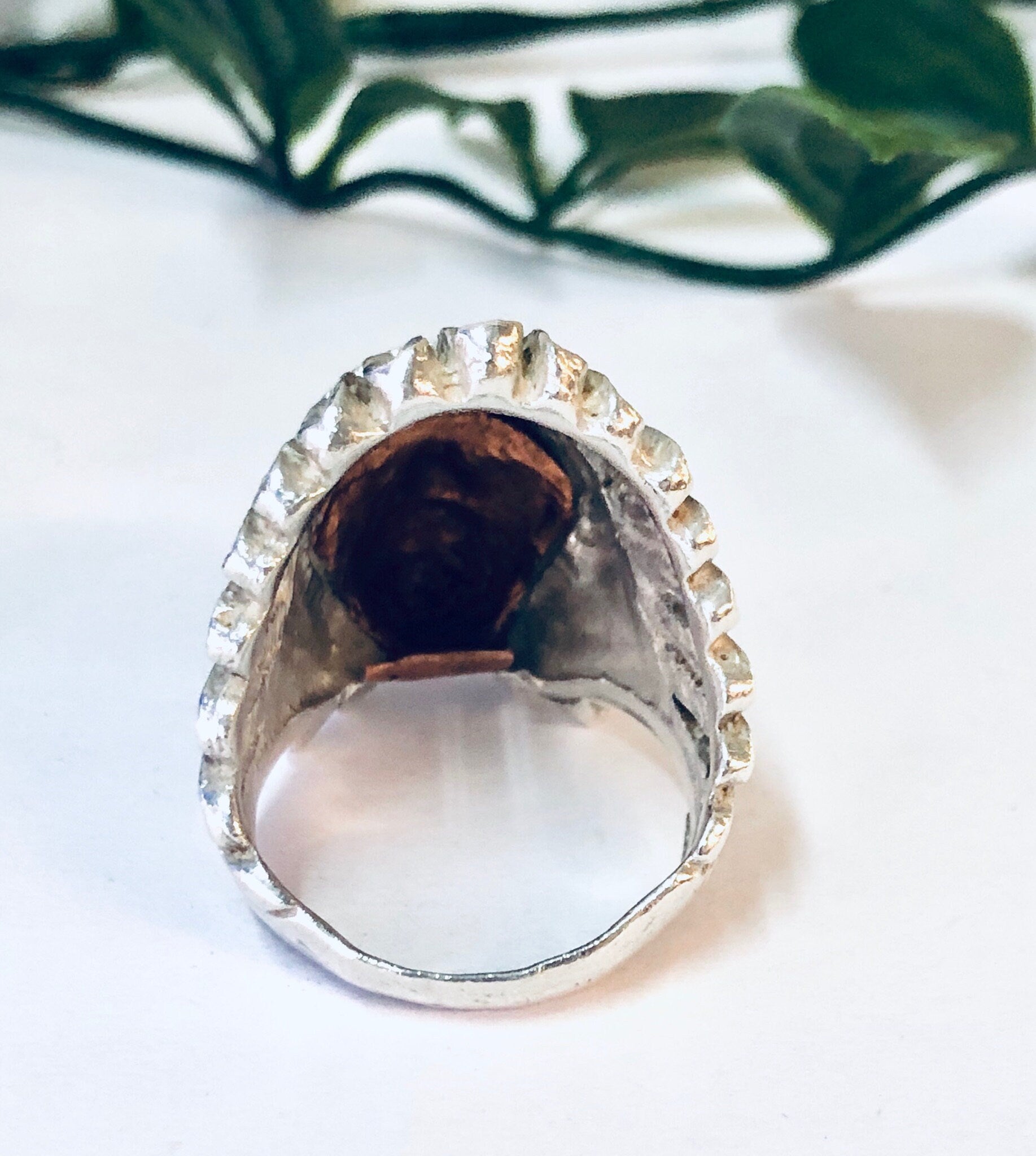 Vintage Ring, Silver Ring, Chief Ring, Native American Ring, Vintage Jewelry, Copper Ring, Large Ring, Statement Jewelry, 925 Ring, Silver