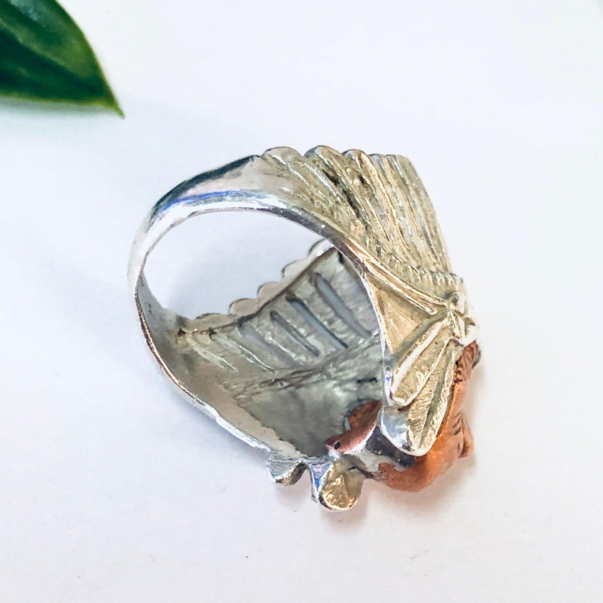 Vintage Ring, Silver Ring, Chief Ring, Native American Ring, Vintage Jewelry, Copper Ring, Large Ring, Statement Jewelry, 925 Ring, Silver