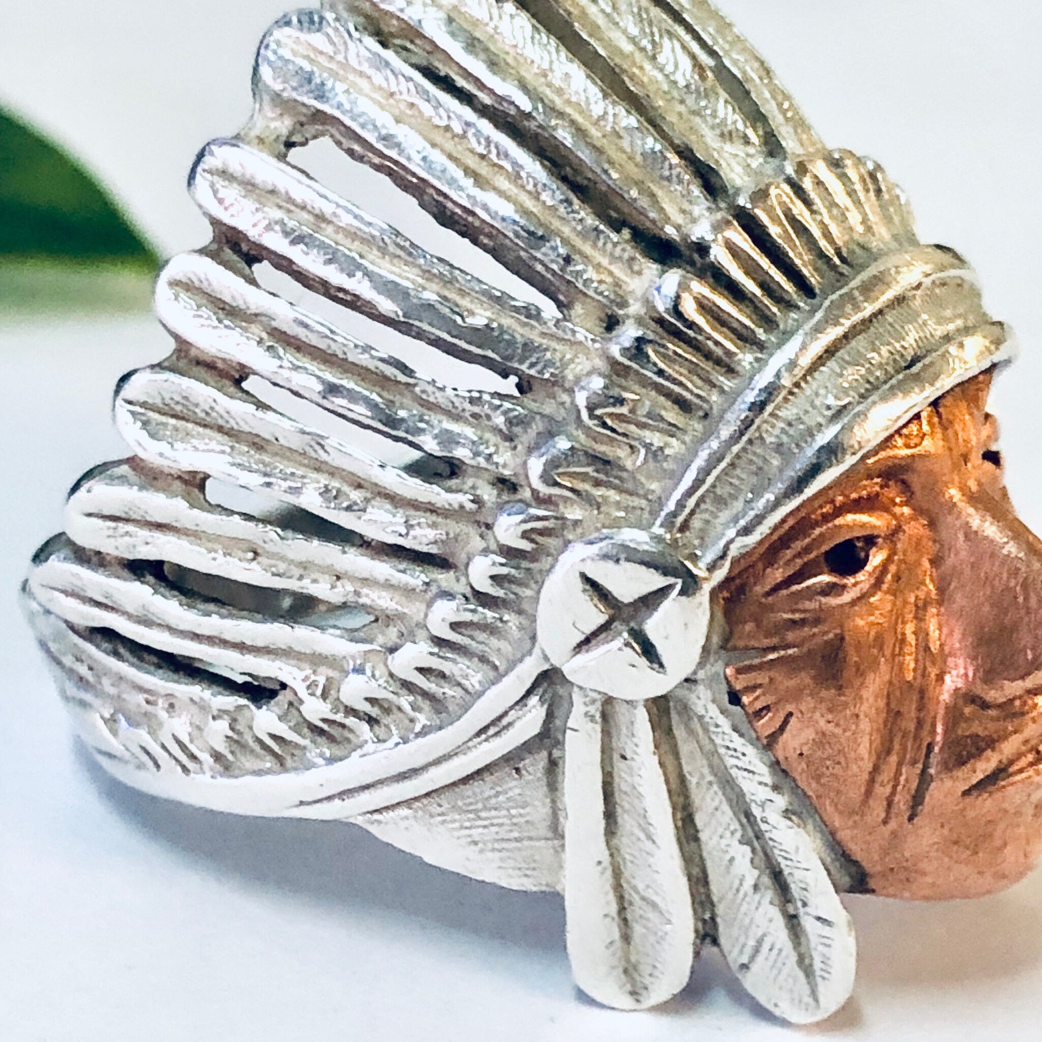 Vintage Ring, Silver Ring, Chief Ring, Native American Ring, Vintage Jewelry, Copper Ring, Large Ring, Statement Jewelry, 925 Ring, Silver