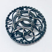 Vintage Pendant, Vintage Brooch, Snake Pendant, Snake Brooch, Vintage Jewelry, Silver Jewelry, Celtic Snake, Unique Jewelry, Vintage Pin