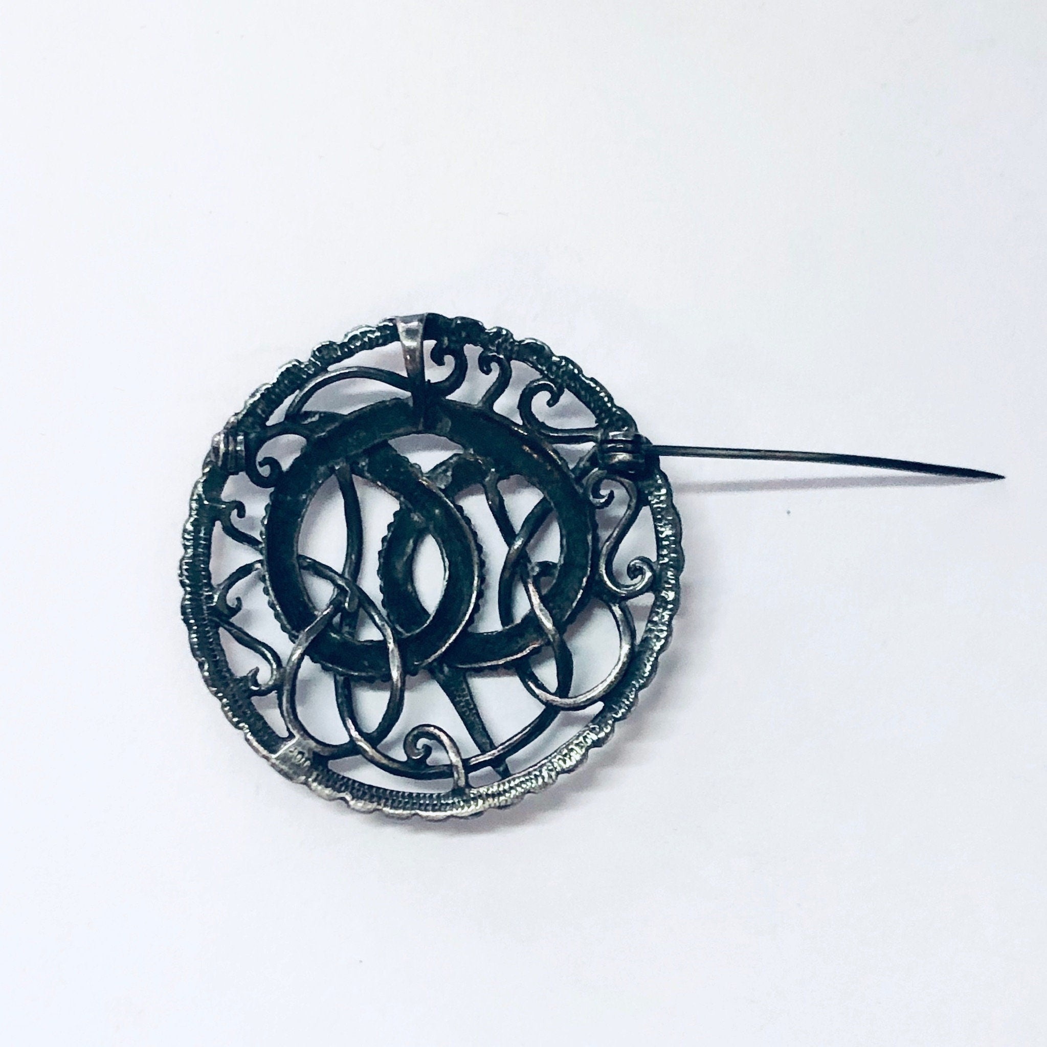 Vintage Pendant, Vintage Brooch, Snake Pendant, Snake Brooch, Vintage Jewelry, Silver Jewelry, Celtic Snake, Unique Jewelry, Vintage Pin
