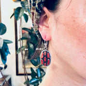 Vintage Earrings, Silver Earrings, Coral Jewelry, Coral Earrings, Vintage Jewelry, Pierced Ears, Southwestern Style, Boho Jewelry, Bohemian