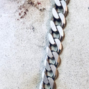 Vintage Chain, Silver Chain, Cuban Link Chain, Heavy Chain, Statement Jewelry, Vintage Jewelry, Unique Necklace, Vintage Necklace, 925 Chain