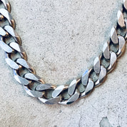 Vintage Chain, Silver Chain, Cuban Link Chain, Heavy Chain, Statement Jewelry, Vintage Jewelry, Unique Necklace, Vintage Necklace, 925 Chain