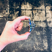 Vintage Brooch, Costume Jewelry, Statement Jewelry, Vintage Pin, Vintage Jewelry, Blue Gemstones, Green Gemstone, Plastic Brooch, Large Pin