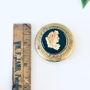 Vintage Brooch, Cameo Brooch, Gold Toned Brooch, Costume Jewelry, Statement Jewelry, Vintage Jewelry, Unique Cameo, Cameo Pin, Vintage Pin
