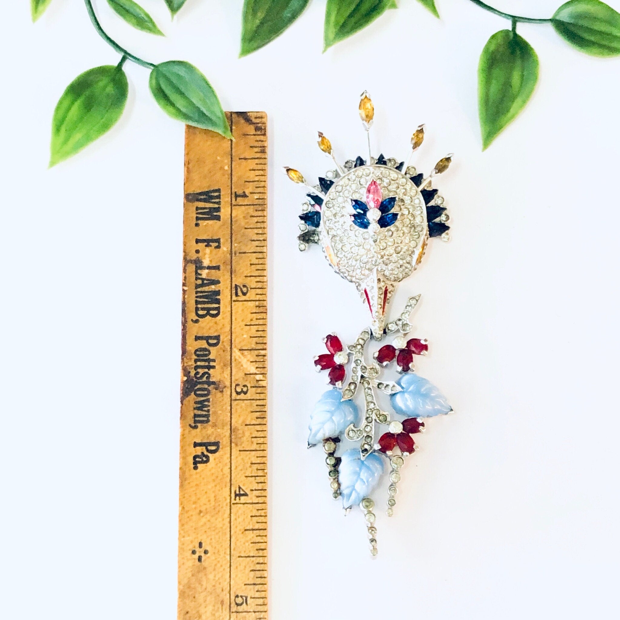 Vintage Mazer Brooch, Rhinestone Mazer Brooch, Vintage Pin, Designer Brooch, Signed Mazer Brooch, Rhinestone Jewelry, Vintage Jewelry, Mazer