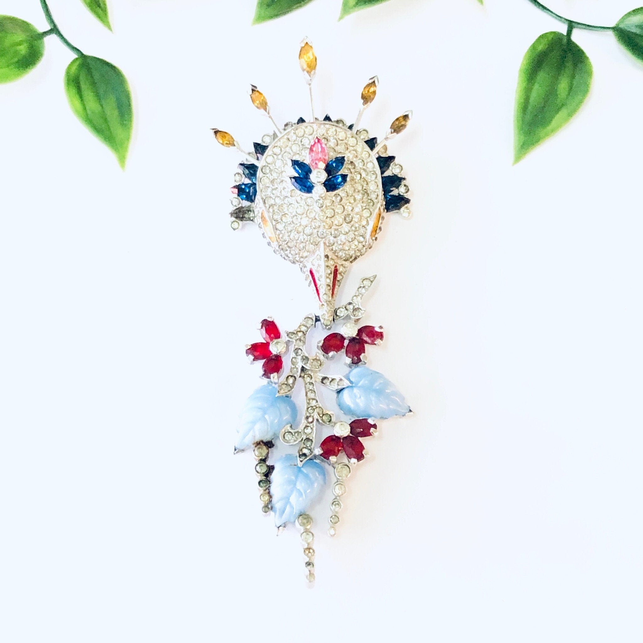Vintage Mazer Brooch, Rhinestone Mazer Brooch, Vintage Pin, Designer Brooch, Signed Mazer Brooch, Rhinestone Jewelry, Vintage Jewelry, Mazer