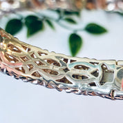 Vintage Bracelet, Silver Bracelet, Bangle Bracelet, Cuff Bracelet, Vintage Jewelry, Gold Accents, Unique Jewelry, Hinged Bangle, Unique 925