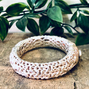 Vintage Bracelet, Silver Bracelet, Bangle Bracelet, Cuff Bracelet, Vintage Jewelry, Gold Accents, Unique Jewelry, Hinged Bangle, Unique 925