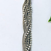 Vintage Bracelet, Silver Bracelet, Chain Bracelet, Multi Stranded Bracelet, Ball Chain Bracelet, Vintage jewelry, Unique Bracelet, 925