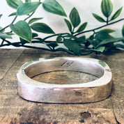 Vintage Bracelet, Silver Bracelet, Unique Jewelry, Minimalist Bracelet, Vintage Jewelry, Square Shaped Bracelet, Bangle Bracelet, 925 Cuff
